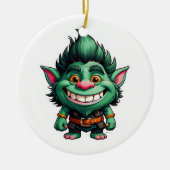 Happy Little Troll Chibi illustratie Keramisch Ornament (Voorkant)