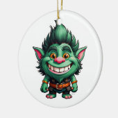 Happy Little Troll Chibi illustratie Keramisch Ornament (Links)