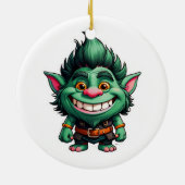 Happy Little Troll Chibi illustratie Keramisch Ornament (Achterkant)