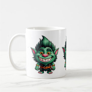 Happy Little Troll Chibi illustratie Koffiemok