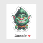 Happy Little Troll Chibi illustratie Sticker (Vel)