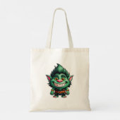 Happy Little Troll Chibi illustratie Tote Bag (Achterkant)