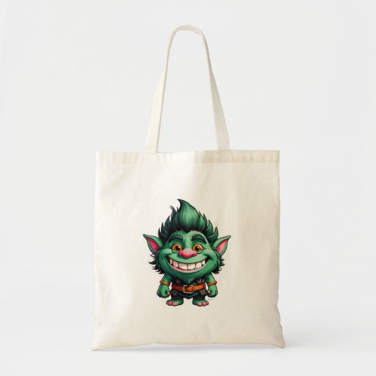 Happy Little Troll Chibi illustratie Tote Bag (Voorkant)