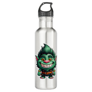 Happy Little Troll Chibi illustratie Waterfles