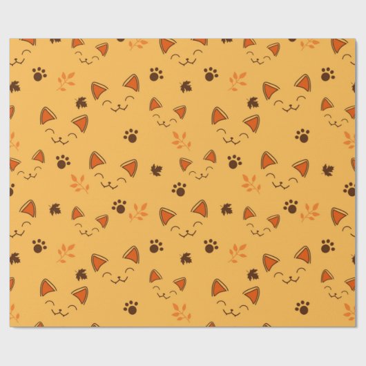 Happy Little Vampire Kat Pattern Cadeaupapier (Vlak)