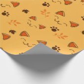 Happy Little Vampire Kat Pattern Cadeaupapier (Hoek)