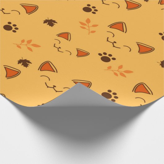 Happy Little Vampire Kat Pattern Cadeaupapier (Hoek)