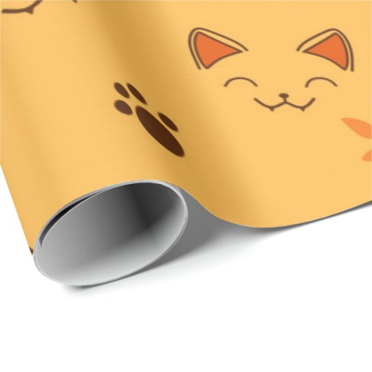 Happy Little Vampire Kat Pattern Cadeaupapier (Rol Hoek)