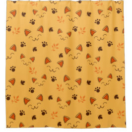 Happy Little Vampire Kat Pattern Douchegordijn