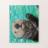 Happy Little Zee Otter Painting Legpuzzel (Verticaal)