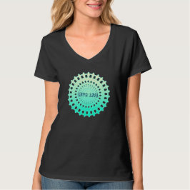 Happy Live Life Motto Gear Mandala Wheel Spirit Ta T-shirt