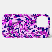 Happy Lively Muzieknoten Roze Blauw Paars Case-Mate iPhone Case (Achterkant (horizontaal))