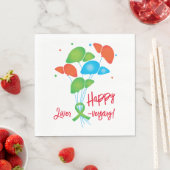 Happy Liver-Day Balloons Transplant Party Servet (Insitu)