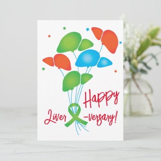 Happy Liver-jarig  Uitnodiging (Staand voorkant)