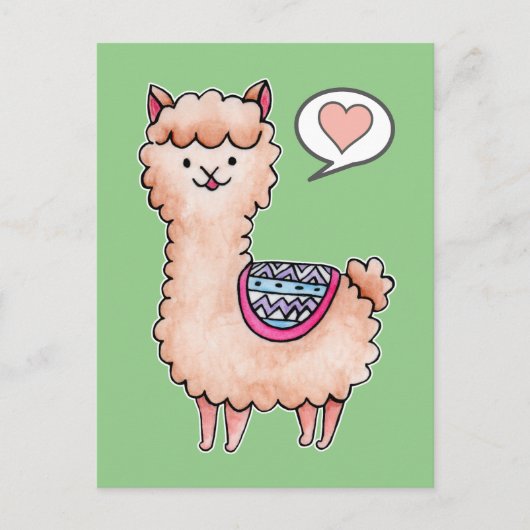 Happy Llama Briefkaart (Voorkant)