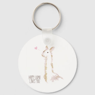 Happy Llama houdt van je Sleutelhanger