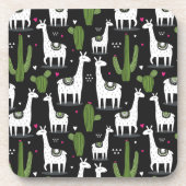 Happy Llama Pattern Bier Onderzetter (Voorkant)
