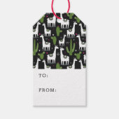 Happy Llama Pattern Cadeaulabel (Voorkant)