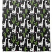 Happy Llama Pattern Douchegordijn (Voorkant)