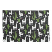 Happy Llama Pattern Kussensloop (Achterkant-Rechts)