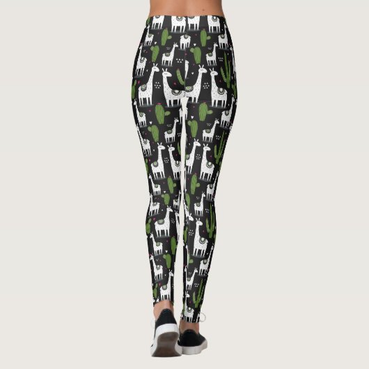 Happy Llama Pattern Leggings (Achterkant)