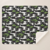 Happy Llama Pattern Sherpa Deken (Voorkant (horizontaal))