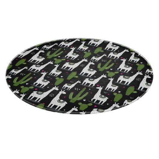 Happy Llama Pattern Snijplank (Hoek)