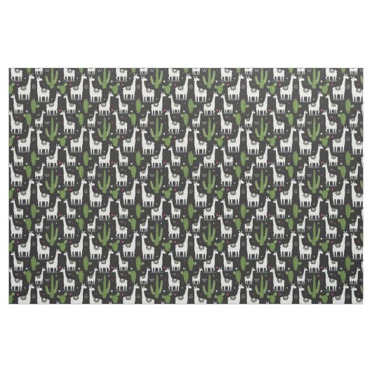 Happy Llama Pattern Stof (Fat Quarter)