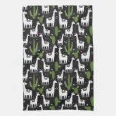 Happy Llama Pattern Theedoek (Verticaal)