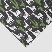 Happy Llama Pattern Tissuepapier (Detail)