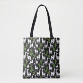 Happy Llama Pattern Tote Bag (Voorkant)