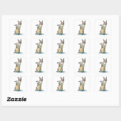 Happy Llama Vierkante Sticker (Vel)