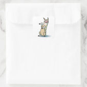 Happy Llama Vierkante Sticker (Tas)