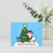 Happy Llamadays Briefkaart (Staand voorkant)