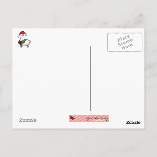 Happy Llamadays Briefkaart (Achterkant)