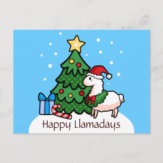 Happy Llamadays Briefkaart (Voorkant)