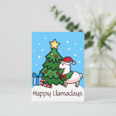 Happy Llamadays Briefkaart (Staand voorkant)