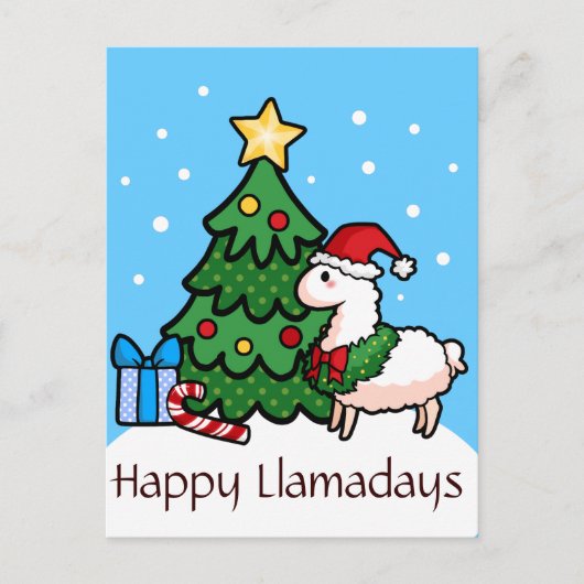 Happy Llamadays Briefkaart (Voorkant)