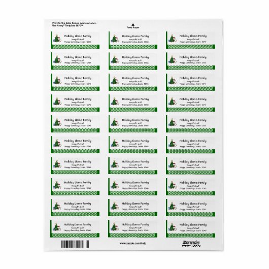 Happy Llamadays Etiket (Full Sheet)