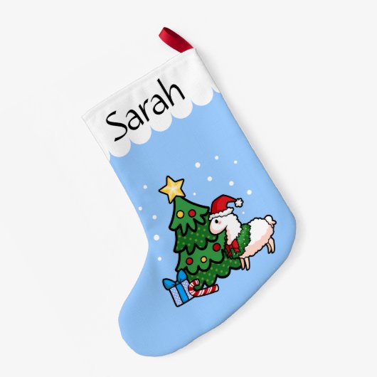 Happy Llamadays Kleine Kerstsok (Achterkant (Hangend))