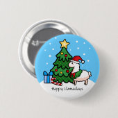 Happy Llamadays Ronde Button 5,7 Cm (Voorkant /achterkant)