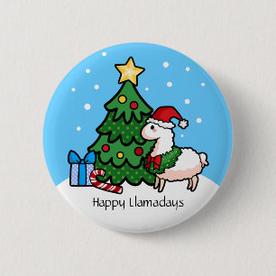 Happy Llamadays Ronde Button 5,7 Cm