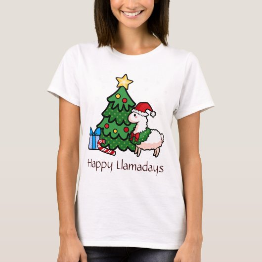Happy Llamadays T-shirt (Voorkant)