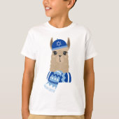 "Happy Llamakah" Funny Hanukkah T-shirt (Voorkant)