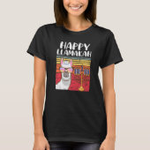 Happy Llamakah Jewish Llama  Hanukkah Pajamas Chan T-shirt (Voorkant)