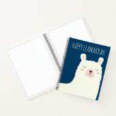 Happy Llamakkah Blue Hanukkah Llama Cute Notitieboek (Binnen)