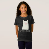 Happy Llamakkah Blue Hanukkah Llama Cute T-shirt (Voorkant volledig)