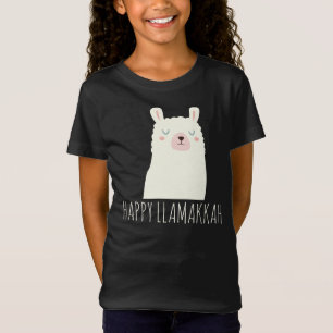 Happy Llamakkah Blue Hanukkah Llama Cute T-shirt