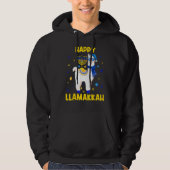 Happy Llamakkah Hanukkah Chanukah Llama Alpaca Sun Hoodie (Voorkant)