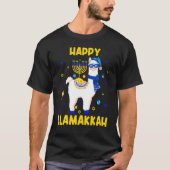 Happy Llamakkah Hanukkah Chanukah Llama Alpaca Sun T-shirt (Voorkant)
